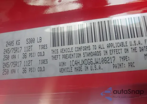 2018 Jeep Wrangler Unlimited Sport S 4X4 from USA, damaged, VIN 1C4HJXDG6JW108217